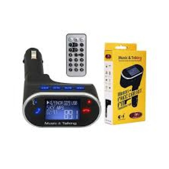 CARGADOR COM TRANSMISOR FM BLUETOOTH MOD.TFM360C MUSIC AND TALKING HAND FREE CAR KIT WIRELESS WITH MIC ORIGINAL CARGADOR COM TRANSMISOR FM BLUETOOTH MOD.TFM360C MUSIC AND TALKING HAND FREE CAR KIT WIRELESS WITH MIC ORIGINAL